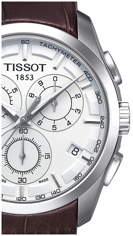 Tissot Couturier Chronograph White Dial Watch For Men - T035.617.16.031.00