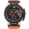 Tissot T Race Chronograph Black Dial Orange Rubber Strap Watch for Women - T048.217.27.057.00