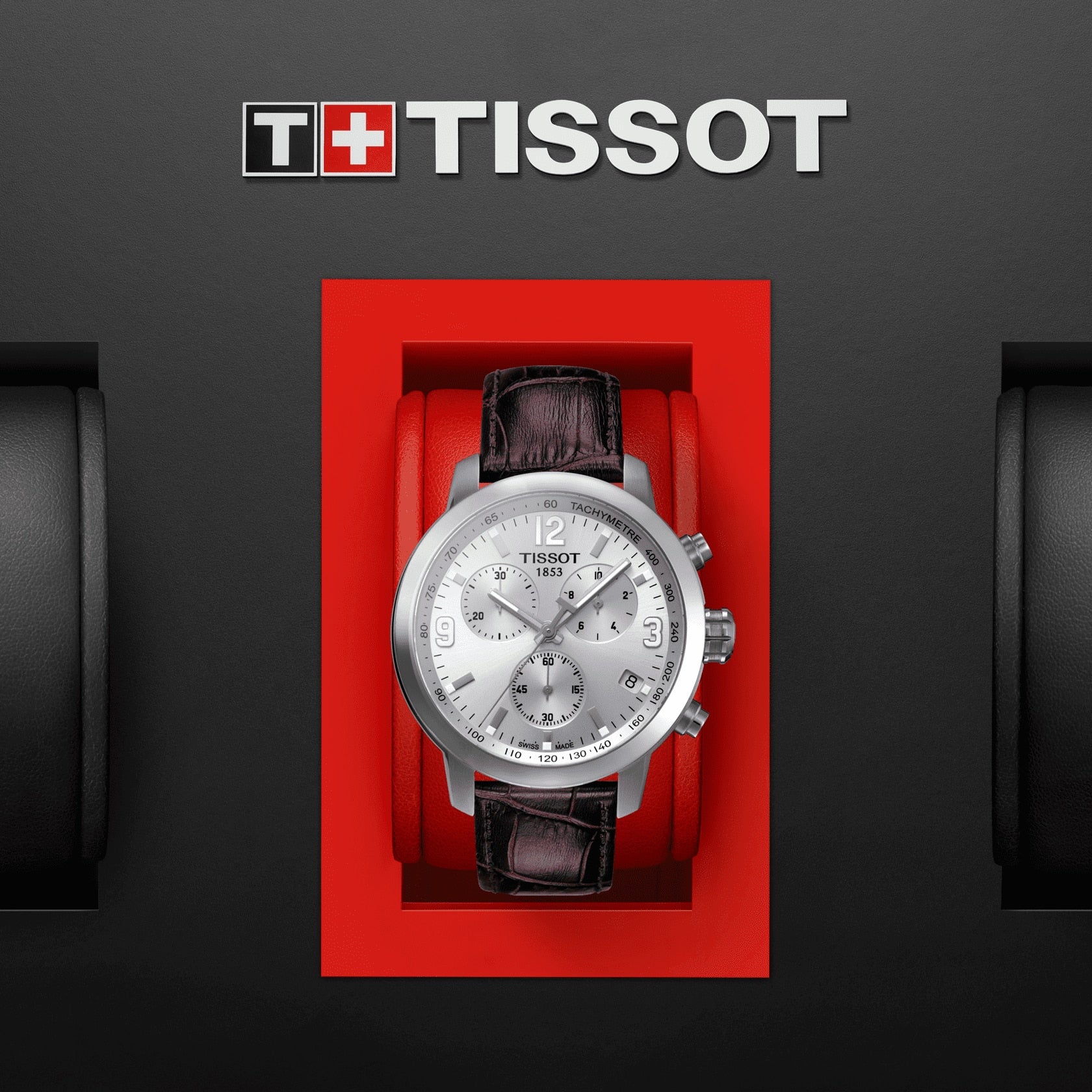 Tissot PRC 200 Chronograph 42mm Silver Dial Watch For Men - T055.417.16.037.00