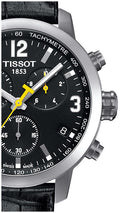 Tissot PRC 200 Black Leather Strap 42mm Chronograph Watch For Men - T055.417.16.057.00