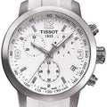 Tissot PRC 200 Chronograph Quartz White Dial Steel Watch For Men - T055.417.16.017.00