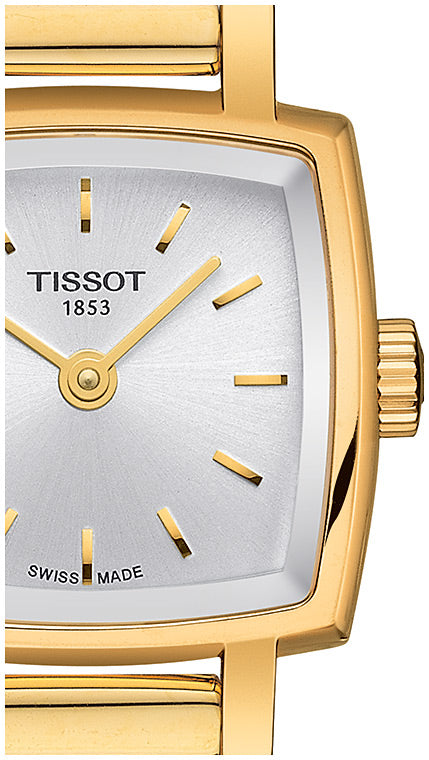 Tissot Lovely Square Gold Mesh Bracelet Watch For Women - T058.109.33.031.00