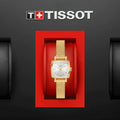 Tissot Lovely Square Gold Mesh Bracelet Watch For Women - T058.109.33.031.00