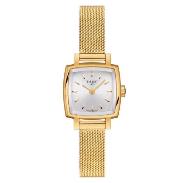 Tissot Lovely Square Gold Mesh Bracelet Watch For Women - T058.109.33.031.00