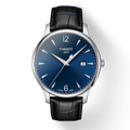 Tissot T Classic Tradition Blue Dial Black Leather Strap Watch For Men - T063.610.16.047.00