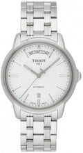 Tissot T Classic Automatic III Day Date White Dial Silver Steel Strap Watch for Men - T065.930.11.031.00