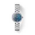 Tissot T Lady Flamingo Mother of Pearl Blue Dial Silver Steel Strap Watch For Women - T094.210.11.121.00