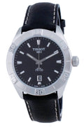 Tissot PR 100 Sport Black Dial Black Leather Strap Watch For Men - T101.610.16.051.00