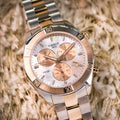 Tissot PR 100 Sport Chic Chronograph Mother of Pearl Dial Two Tone Steel Strap Watch for Women - T101.917.22.151.00