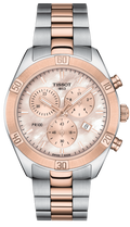 Tissot PR 100 Sport Chic Chronograph Mother of Pearl Dial Two Tone Steel Strap Watch for Women - T101.917.22.151.00