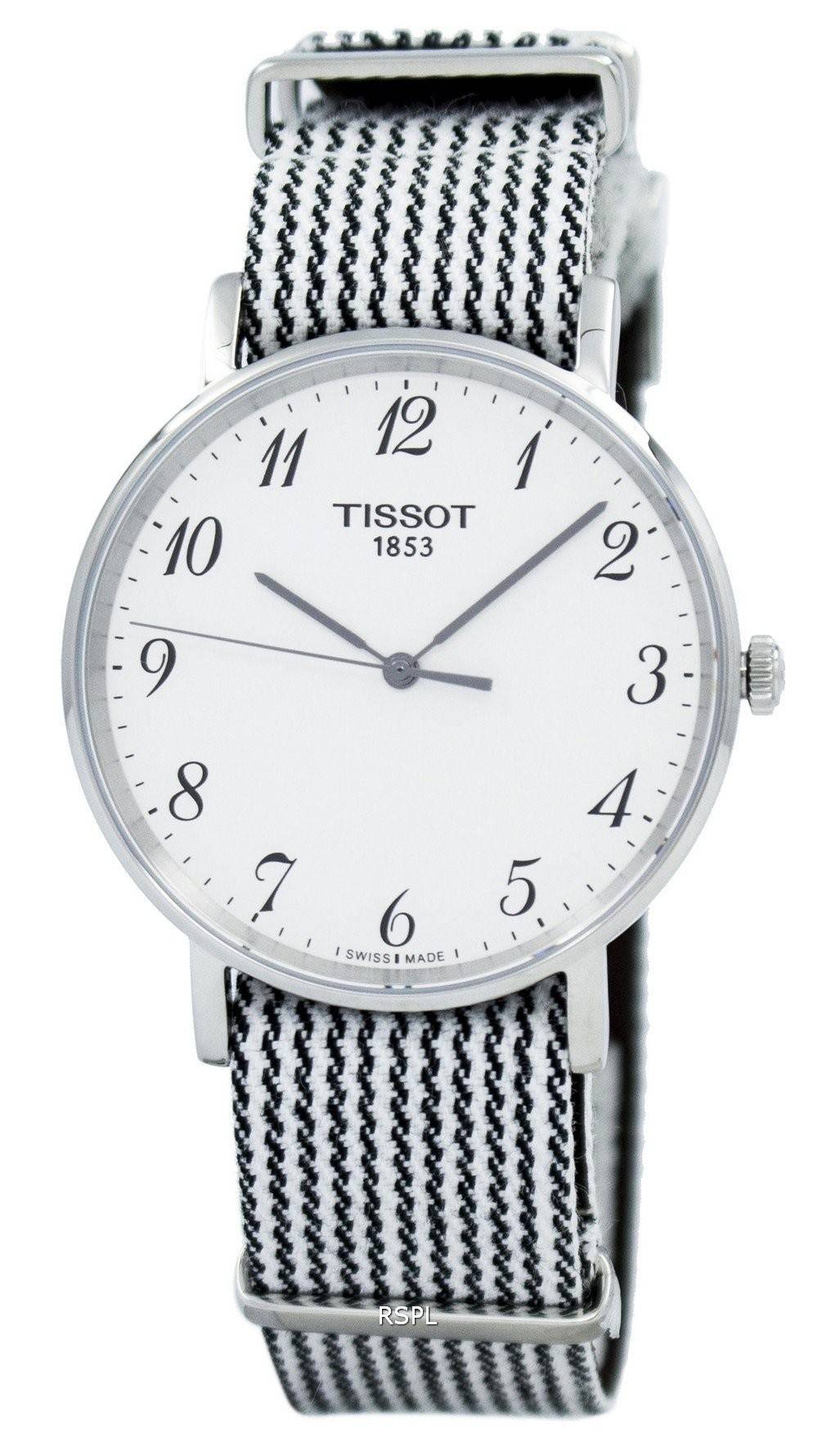 Tissot T Classic Everytime White Dial Two Tone NATO Strap Watch for Women - T109.410.18.032.00