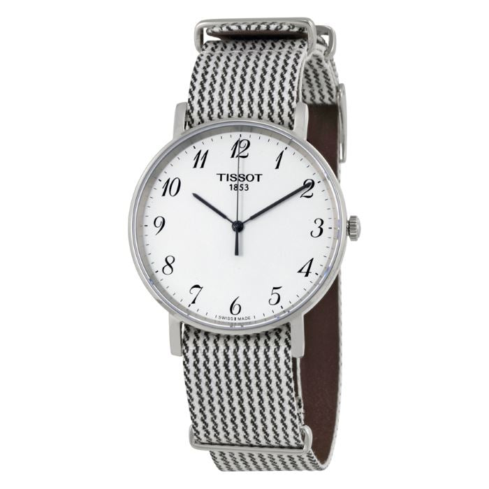 Tissot T Classic Everytime White Dial Two Tone NATO Strap Watch for Women - T109.410.18.032.00