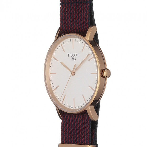 Tissot T Classic Everytime Medium White Dial Two Tone NATO Strap Watch for Men - T109.410.38.031.00