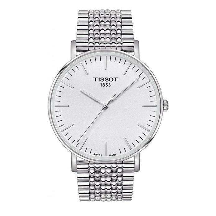 Tissot T Classic Everytime White Dial Silver Steel Strap Watch for Men - T109.610.11.031.00