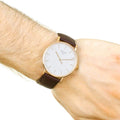 Tissot T Classic Everytime White Dial Brown Leather Strap Watch for Men - T109.610.36.031.00