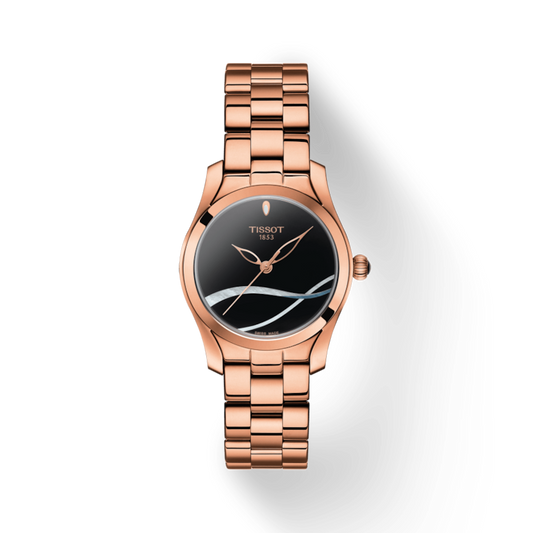 Tissot T Wave Rose Gold Watch For Women - T112.210.33.051.00