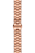 Tissot T Wave Anthracite Dial Rose Gold Steel Strap Watch For Women - T112.210.33.061.00