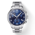 Tissot T Sport Chrono XL Classic Blue Dial Silver Steel Strap Watch For Men - T116.617.11.047.01