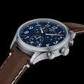 Tissot Chrono XL Vintage Blue Dial Brown Leather Strap Watch For Men - T116.617.16.042.00