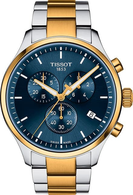 Tissot Chrono XL Classic Blue Dial Two Tone Steel Strap Watch for Men - T116.617.22.041.00