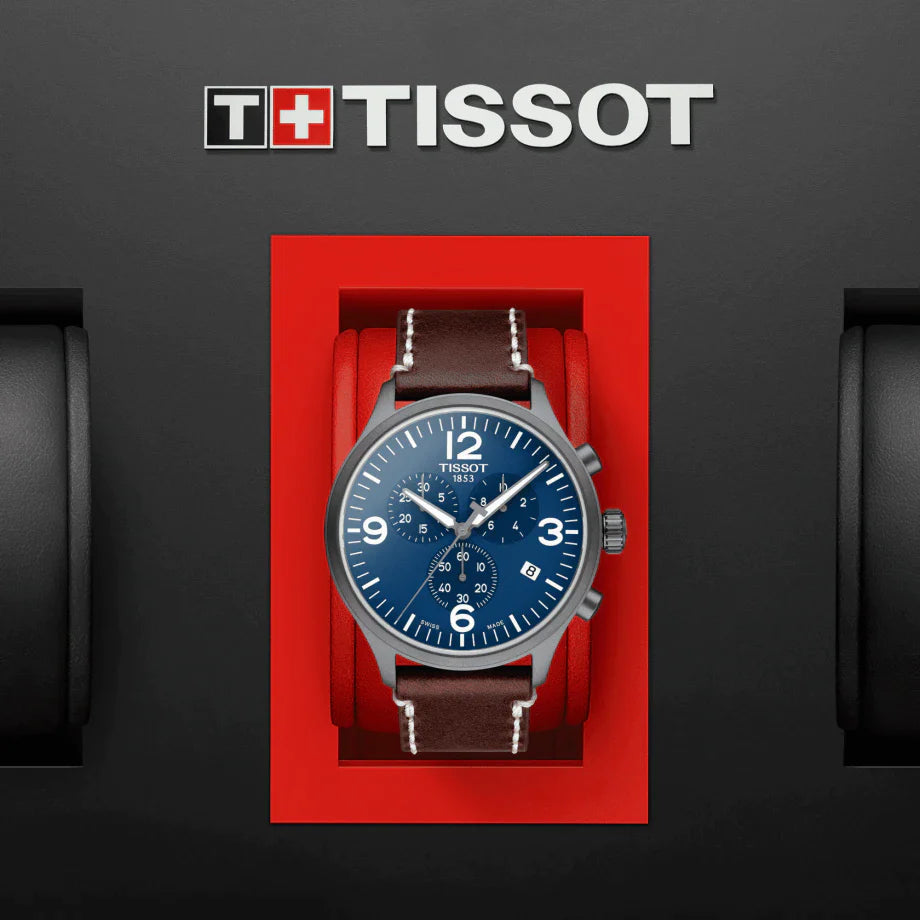 Tissot Chrono XL Blue Dial Stainless Steel Watch For Men - T116.617.36.047.00