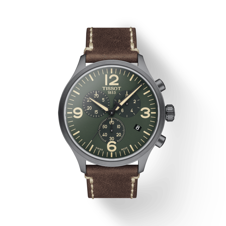 Tissot T Sport Chrono XL Olive Green Dial Watch For Men - T116.617.36.097.00