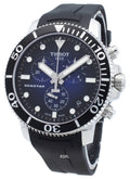 Tissot Seastar 1000 Chronograph Blue Dial Black Rubber Strap Watch For Men - T120.417.17.041.00