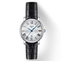 Tissot Carson Premium Lady Silver Dial Black Leather Strap Watch For Women - T122.210.16.033.00