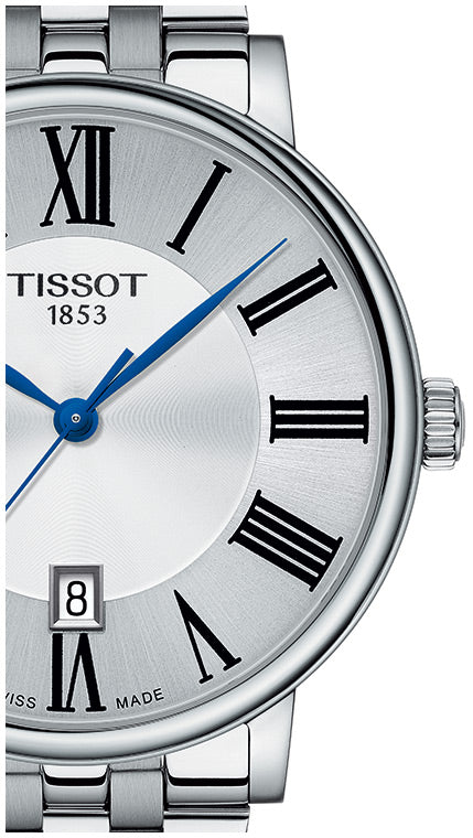 Tissot Carson Premium Quartz Silver Dial Silver Steel Strap Watch For Men - T122.410.11.033.00