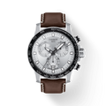 Tissot Supersport Chrono Silver Dial Brown Leather Strap Watch for Men - T125.617.16.031.00