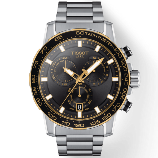 Tissot Supersport Chrono Black Dial Stainless Steel Watch For Men - T125.617.21.051.00