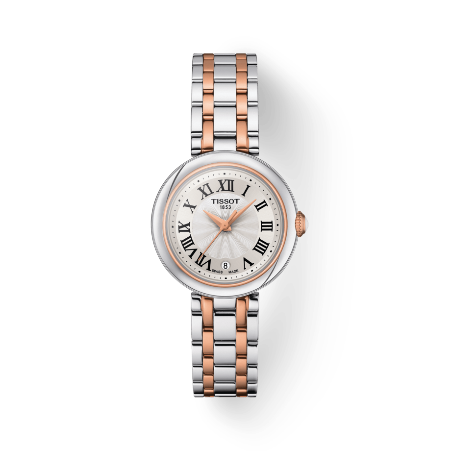 Tissot Bellissima Lady Small 26mm Mother of Pearl Dial Two Tone Stainless Steel Strap Watch For Women - T126.010.22.013.01