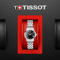 Tissot T Classic Dream Black Dial Silver Steel Strap Watch for Men - T033.410.11.053.01