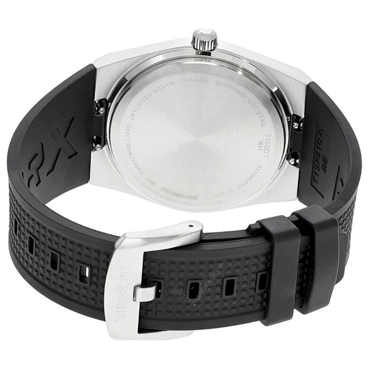 Tissot PRX Quartz Black Dial Black Rubber Strap Watch For Men - T137.410.17.051.00