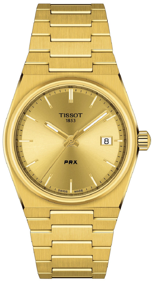 Tissot PRX 40mm Champagne Yellow Gold Tone Quartz Watch for Men - T137.410.33.021.00