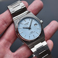 Tissot PRX Powermatic 80 Ice Blue Tiffany Dial Silver Steel Strap Watch for Men - T137.407.11.351.00