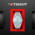 Tissot PRX Powermatic 80 Ice Blue Tiffany Dial Silver Steel Strap Watch for Men - T137.407.11.351.00