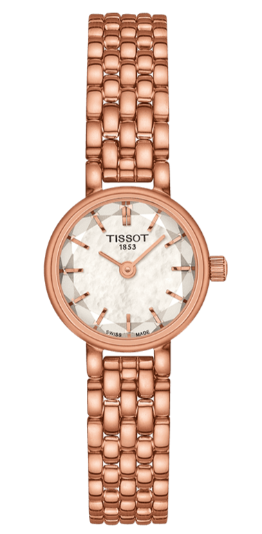 Tissot Lovely Mother of Pearl Dial Rose Gold Steel Strap Watch for Women - T140.009.33.111.00