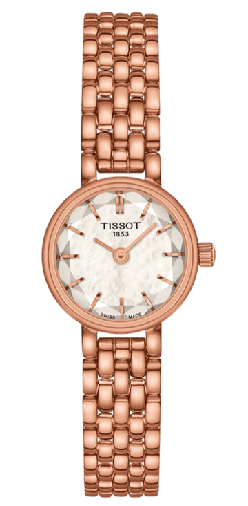 Tissot Lovely Mother of Pearl Dial Rose Gold Steel Strap Watch for Women - T140.009.33.111.00