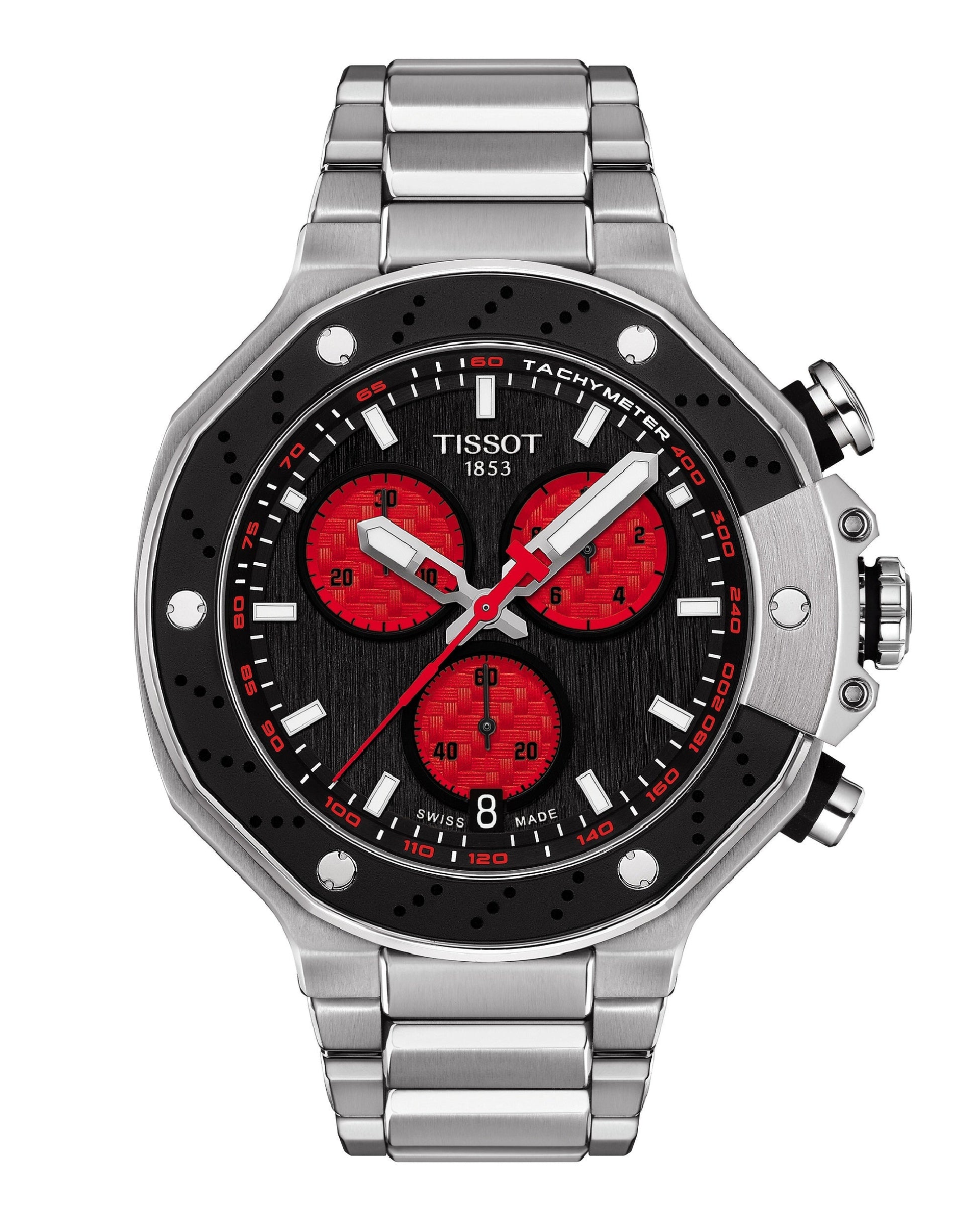 Tissot T Race Marc Marquez Limited Edition Black Dial Steel Strap Watch for Men - T141.417.11.051.00