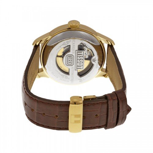 Tissot Le Locle Automatic Ivory Dial Brown Leather Strap Watch For Men - T41.5.413.73