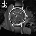 Calvin Klein Even Black Dial Black Leather Strap Watch for Women - K7B231C1