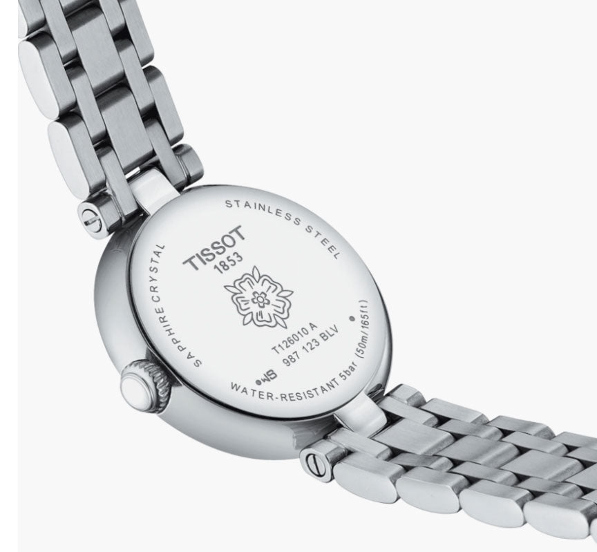 Tissot Bellissima Small Lady Silver Dial with Diamonds Stainless Steel Watch For Women - T126.010.61.113.00