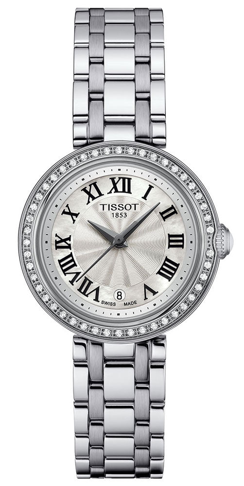 Tissot Bellissima Small Lady Silver Dial with Diamonds Stainless Steel Watch For Women - T126.010.61.113.00