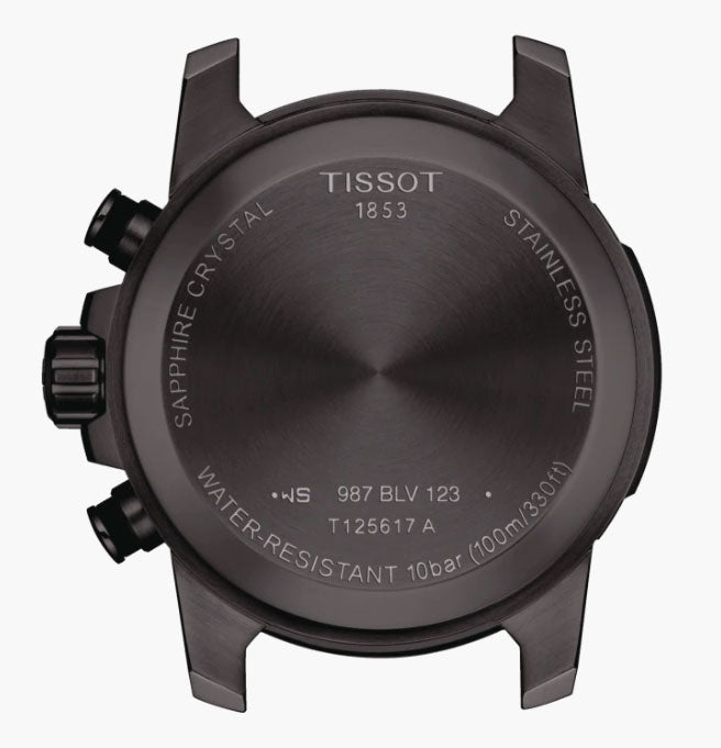 Tissot Supersport Chrono Black Dial Brown Leather Strap Watch for Men - T125.617.36.051.01