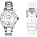 Tissot Seastar 1000 Lady White Dial Silver Steel Strap Watch for Women - T120.210.11.011.00