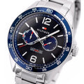 Tommy Hilfiger Erik Chronograph Blue Dial Silver Steel Strap Watch for Men - 1791366