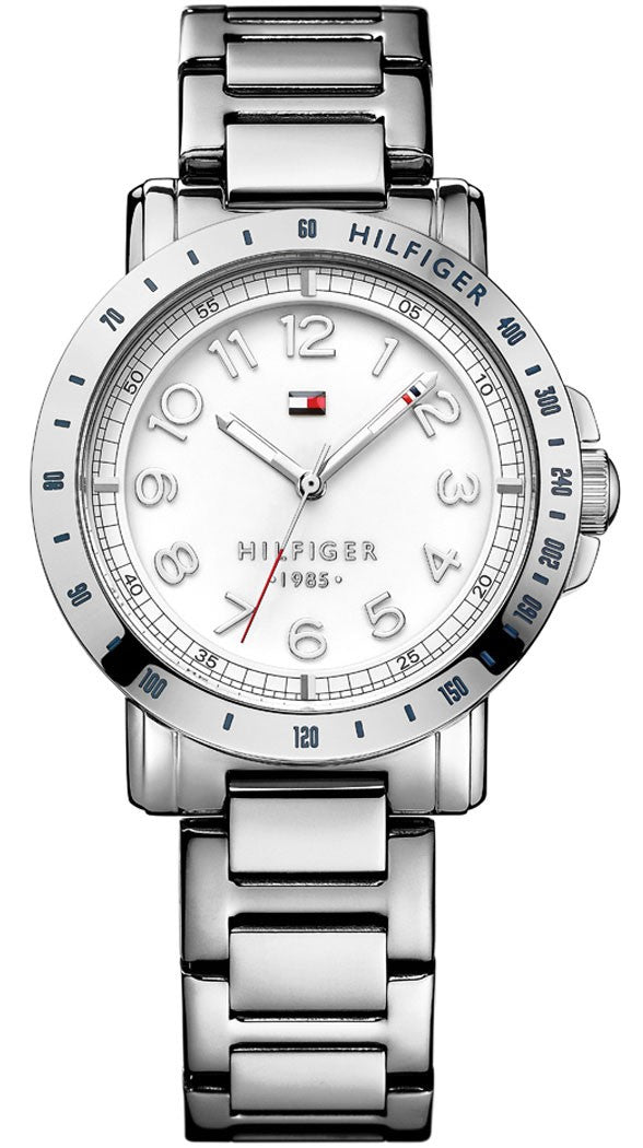 Tommy Hilfiger White Dial Silver Steel Strap Watch for Women - 1781397