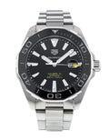 Tag Heuer Aquaracer Caliber 5 Black Dial Silver Steel Strap Watch for Men - WAY201A .BA0927
