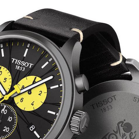 Tissot Chrono XL Tour De France Special Edition Black Dial Black Leather Strap Watch for Men - T116.617.36.051.11